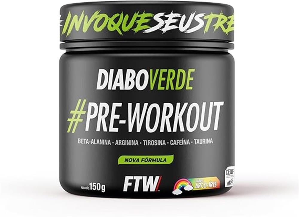 Pre Treino Diabo Verde 150g Sabor Arco Iris