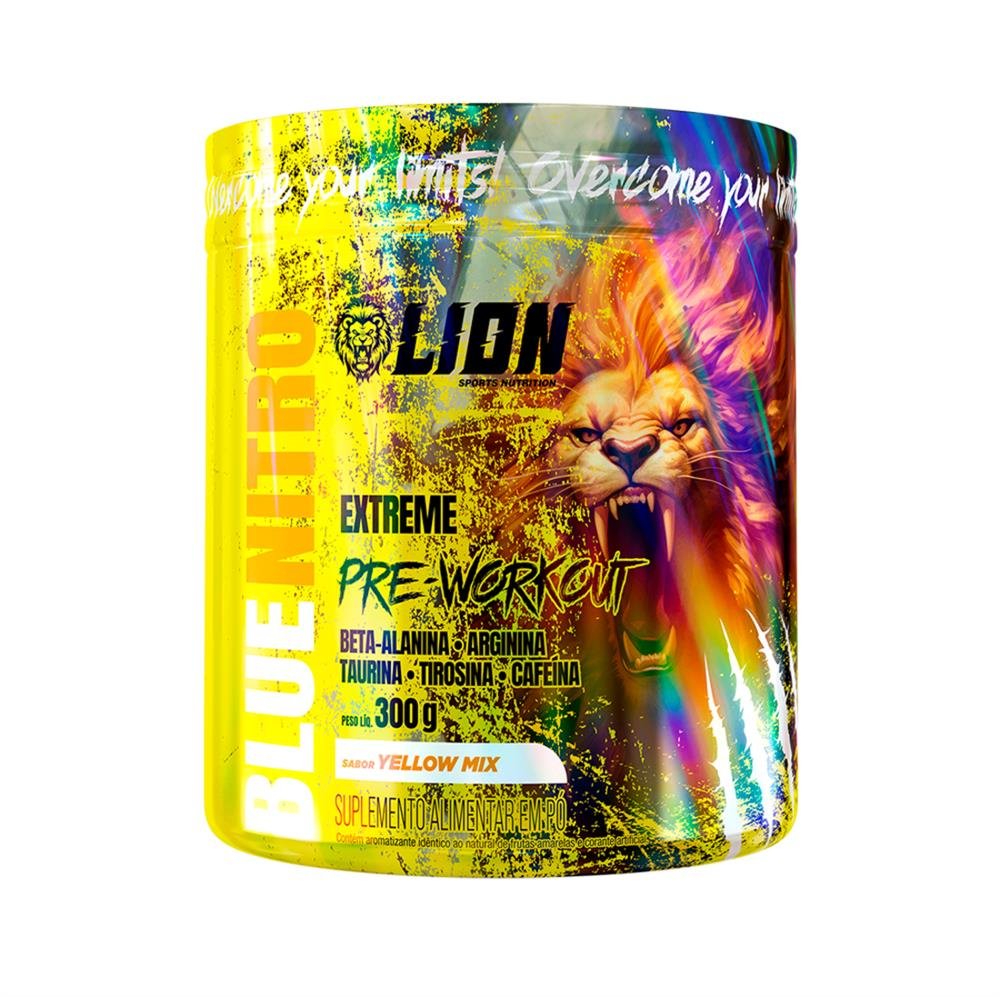 Pre Treino Blue Nitro 300g Yellow Mix Lion Sports Nutrition