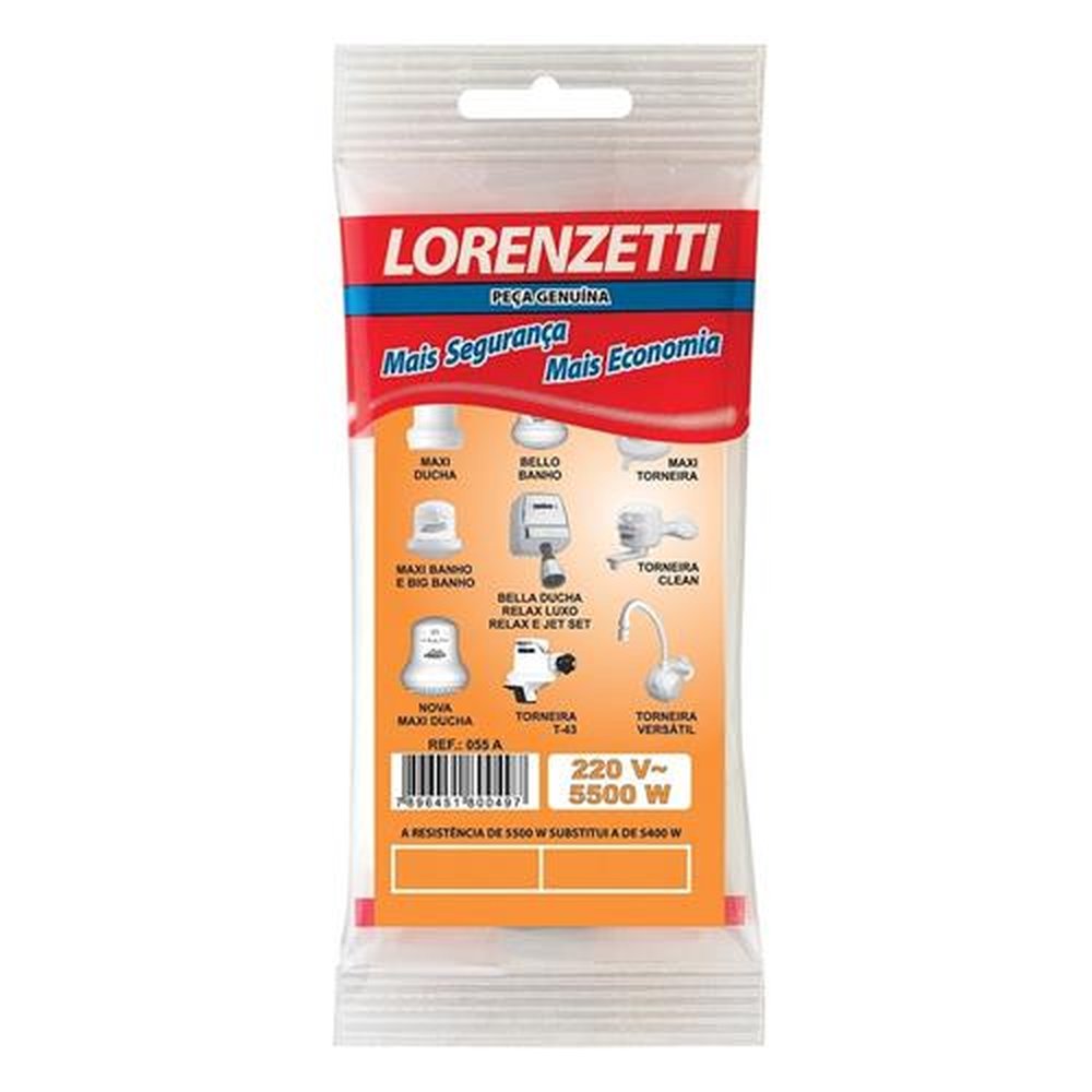 Resistência para Chuveiro Lorenzetti Maxi 3T 5500W 220V