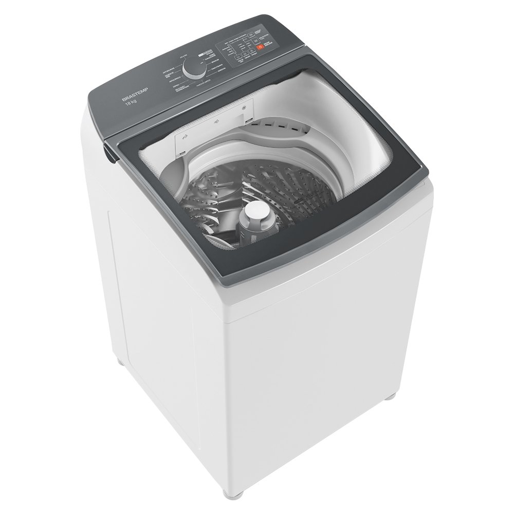 Máquina de Lavar Roupas 18Kg Brastemp BWF18ABANA - Automática, Branca, 110V