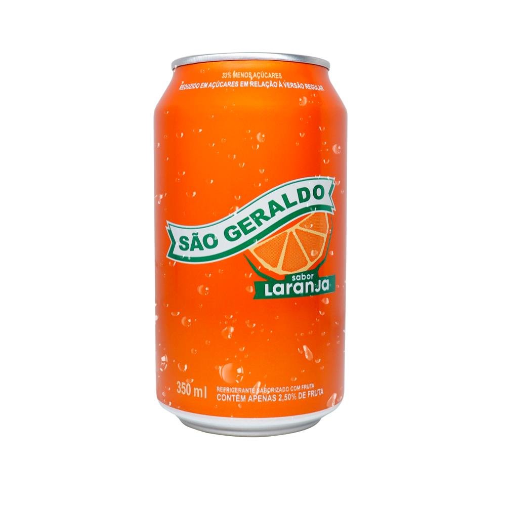 Refrigerante São Geraldo Sabor Laranja Lata 350ml - Embalagem com 12Unidades