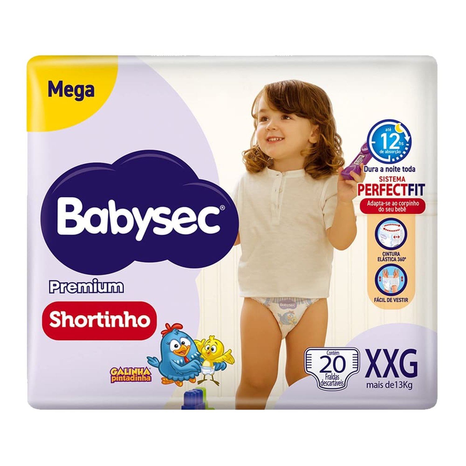 Fralda Babysec Premium Shortinho Mega Xxg Com 20