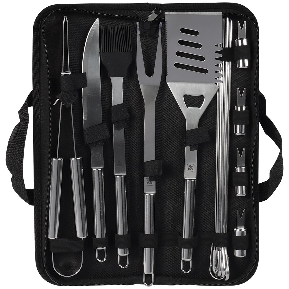 Kit Churrasco Inox Premium 16pcs C/ Estojo ¿ Bel
