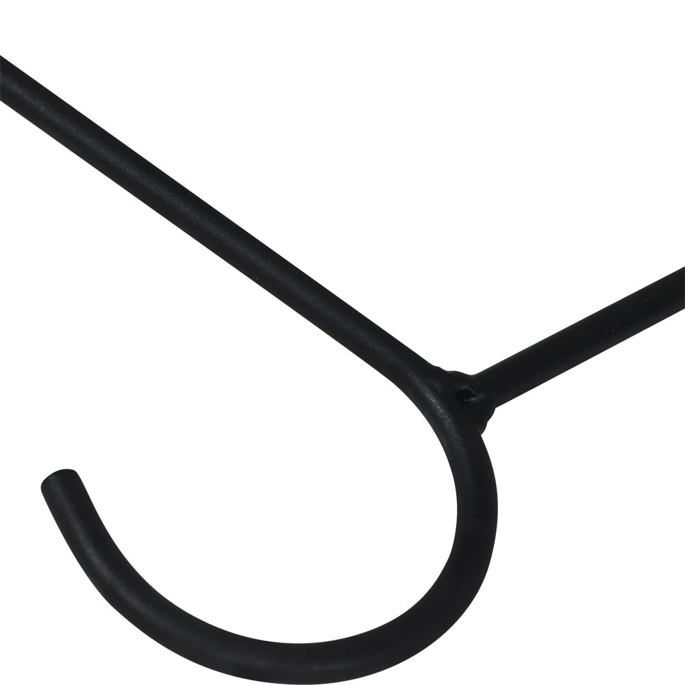 Suporte Em Arame Com Gancho Para Prateleira 25cm Preto
