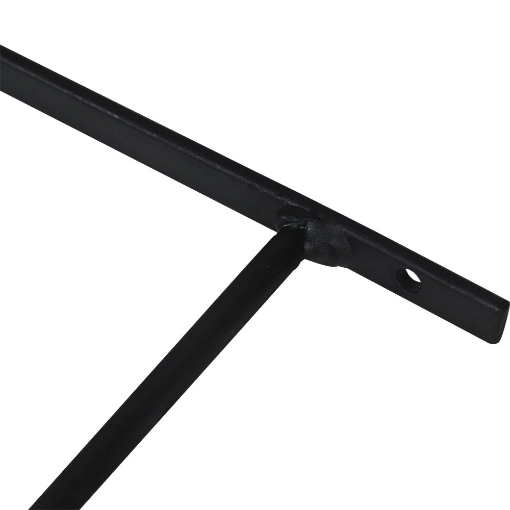 Suporte Em Arame Com Gancho Para Prateleira 25cm Preto