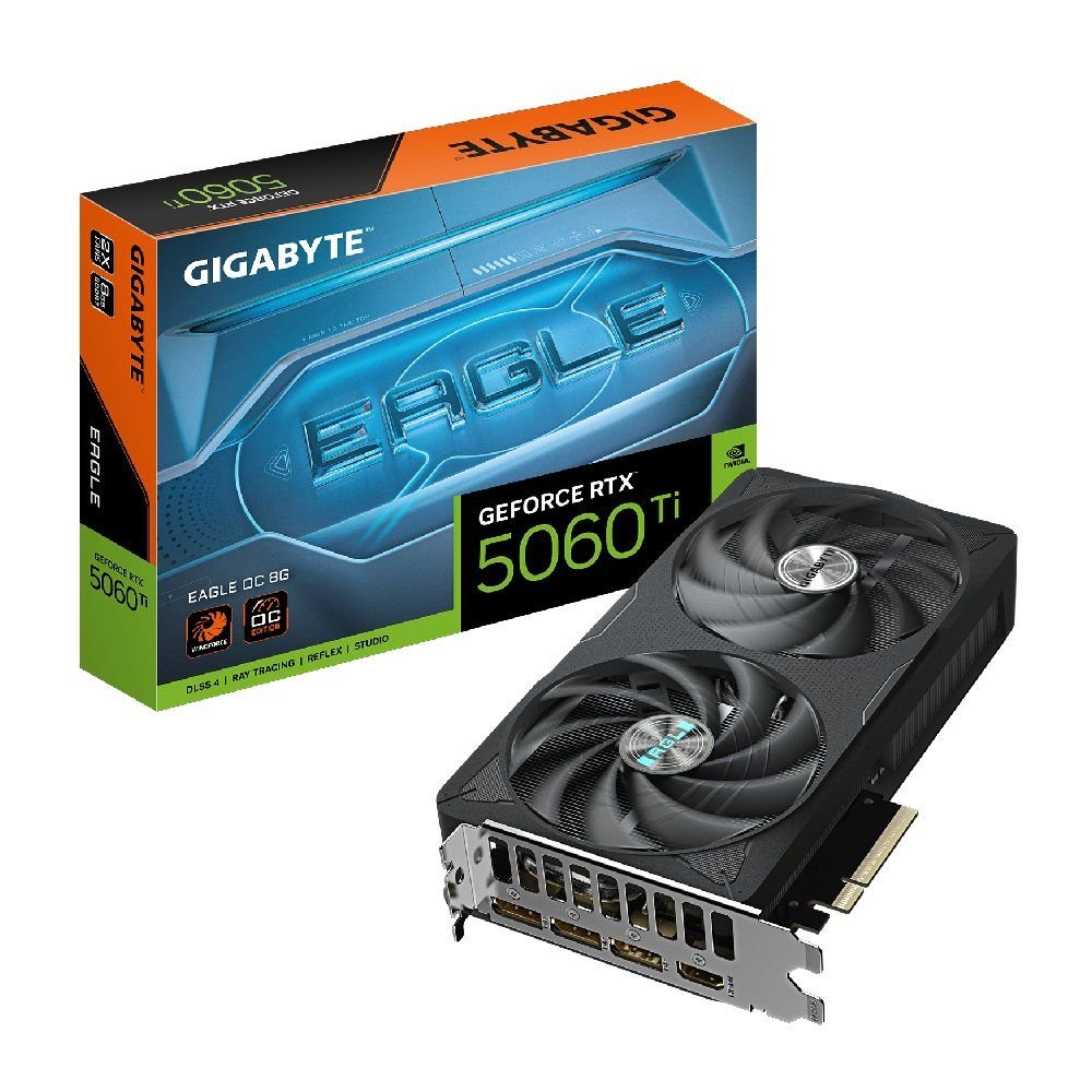 Placa De Video Gigabyte Rtx 5060 Ti Eagle Oc, 8Gb, Gddr7 - Gv-N506teagle Oc-8Gd