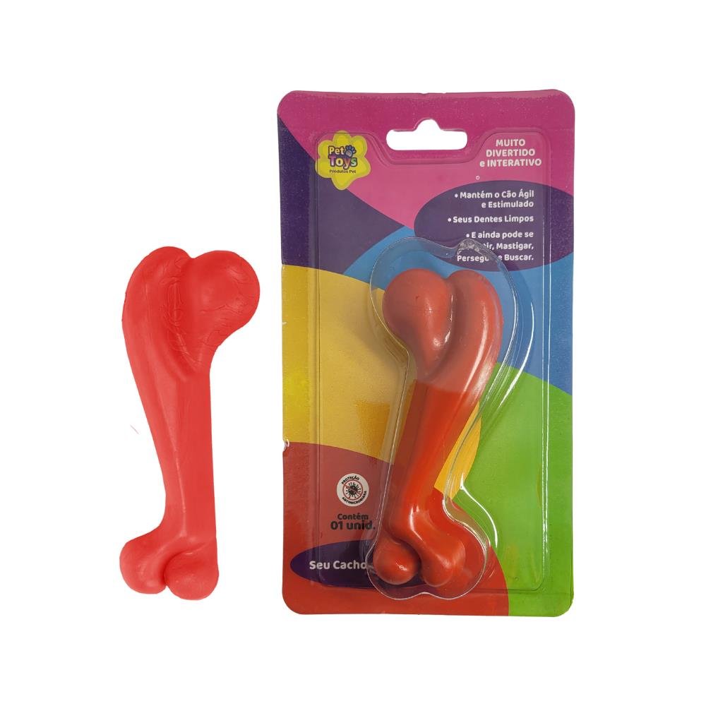 Ossinho Ataque Medio 12 CM Blister Com 12 Unidades Vermelho
