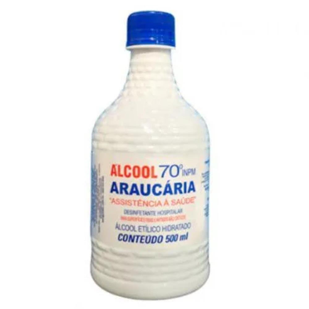 Alcool Liquido Araucaria 70% 500ml - Caixa Com 12 unidades