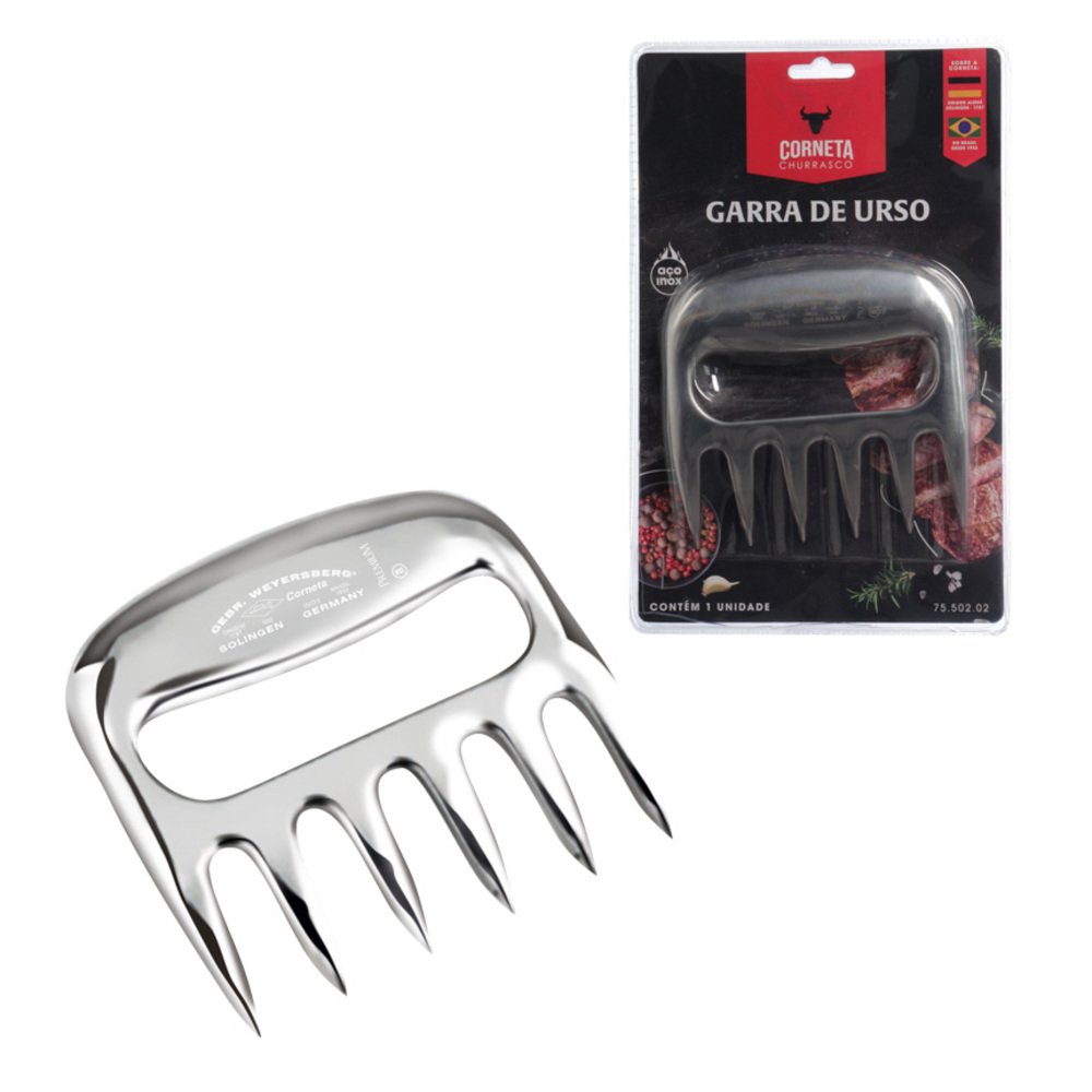 Garra De Urso Para Churrasco Inox - Corneta