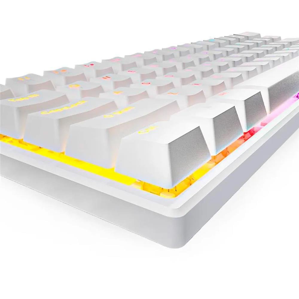 Teclado Gamer Mecânico Goldentec Gt Moon Tkl 60% Usb Anti Ghosting Branco