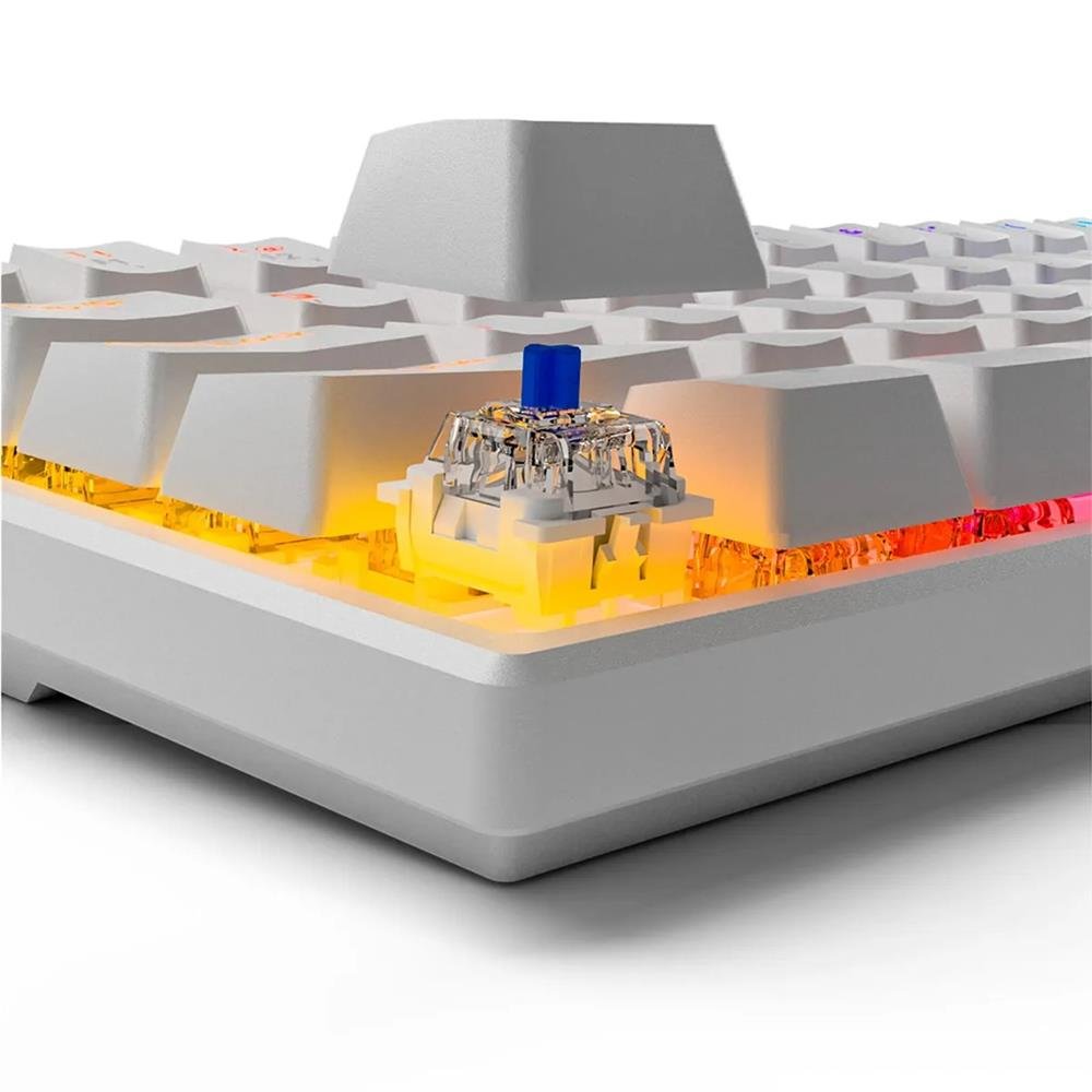 Teclado Gamer Mecânico Goldentec Gt Moon Tkl 60% Usb Anti Ghosting Branco