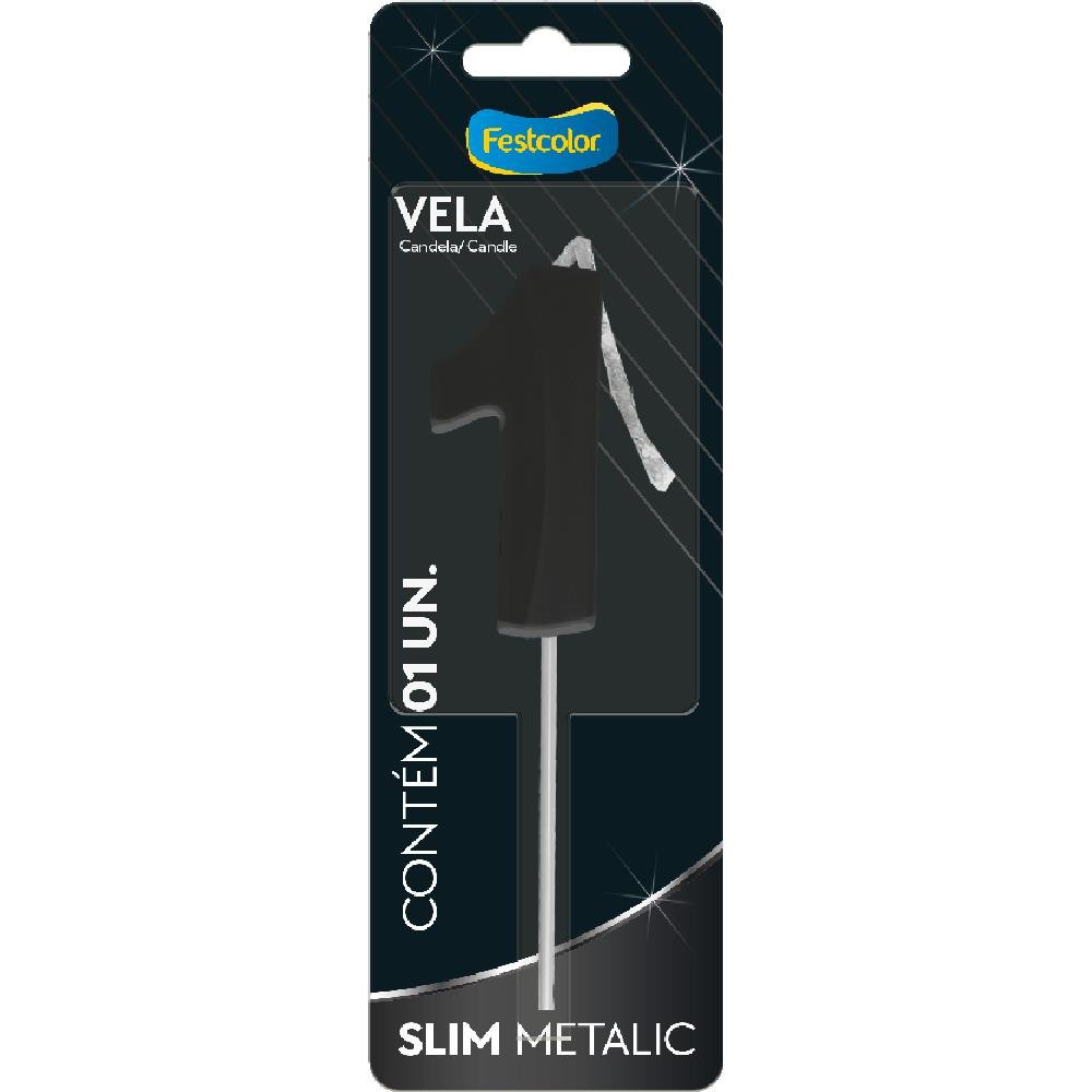 Vela Slim Metallic Preta N 1