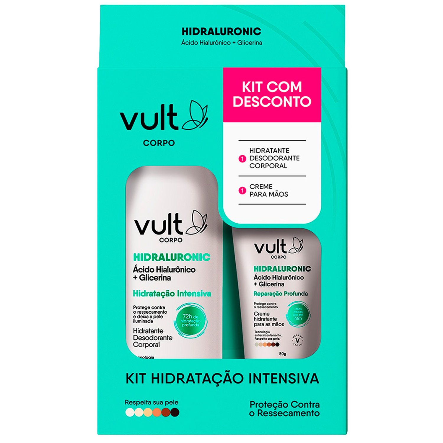 Hidratante Corporal 200G+Creme Para As Maos 50G Vult Glicerina