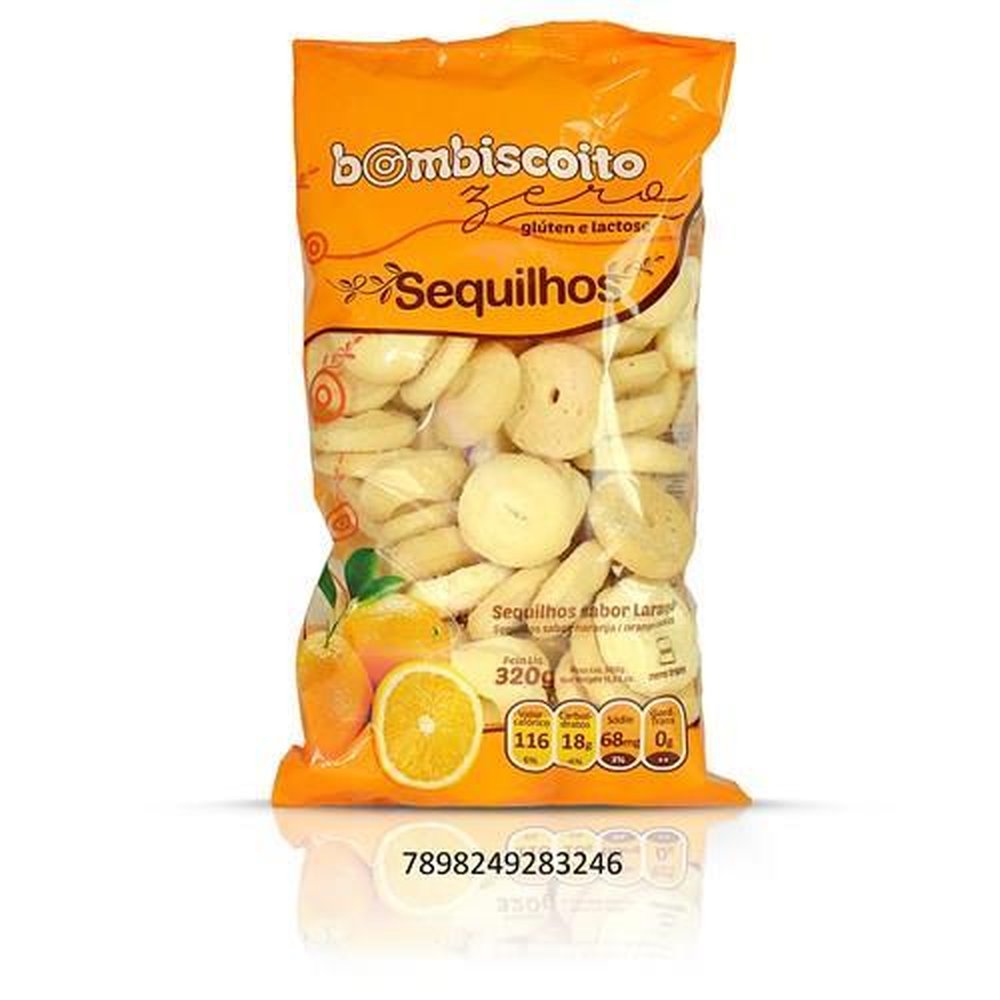 Biscoito Sequilhos Laranja 320g Bombiscoito