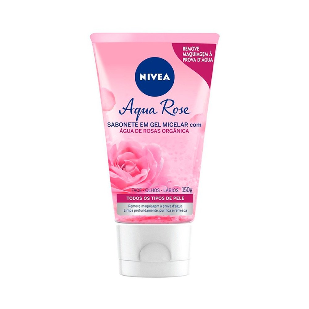 Sabonete em Gel Nivea Aqua Rose Micellair Água de Rosas 150ml