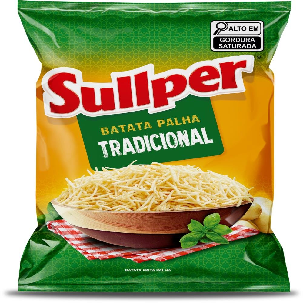 Batata Palha Sullper Tradicional 400g- Embalagem com 10 Unidades