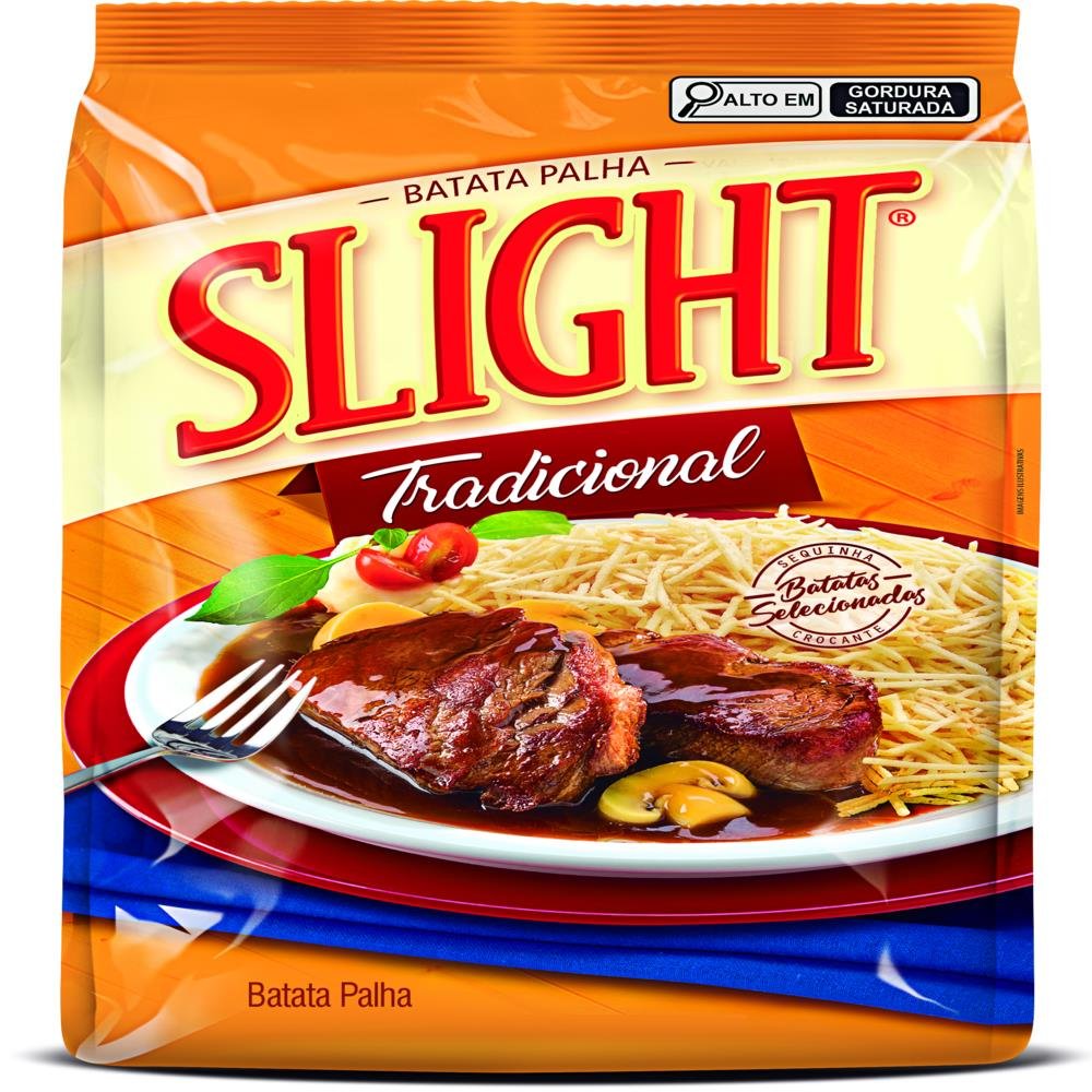 Batata Palha Slight Tradicional 100g- Embalagem com 20 Unidades