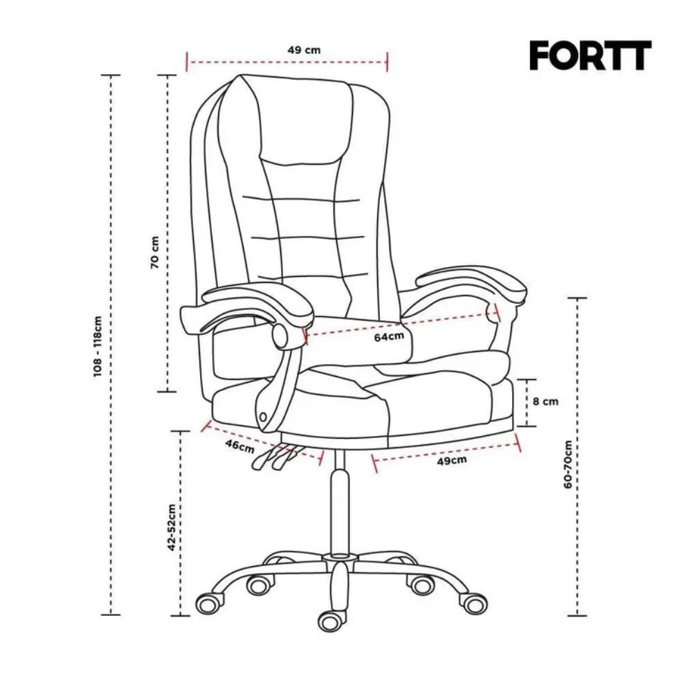 Cadeira De Escritório Presidente Base Cromada Com Rodinha Fortt Suzhou Branca - CPF09-B