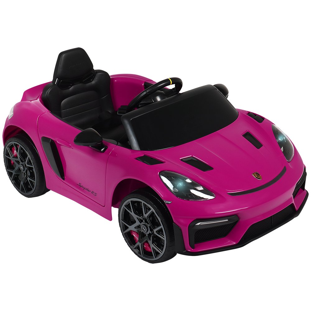 Carro Elétrico Infantil Porsche Spyder 718 Rs 12V Rosa - Bel