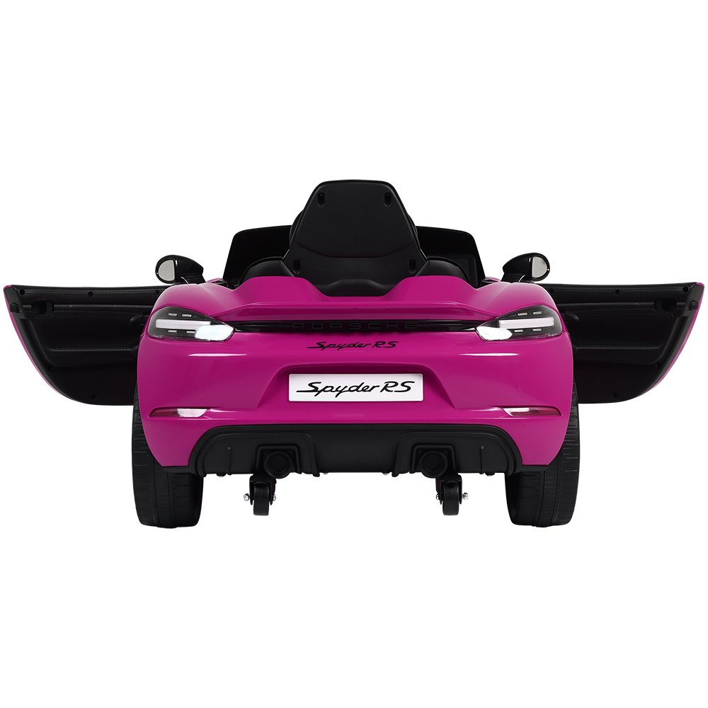 Carro Elétrico Infantil Porsche Spyder 718 Rs 12V Rosa - Bel