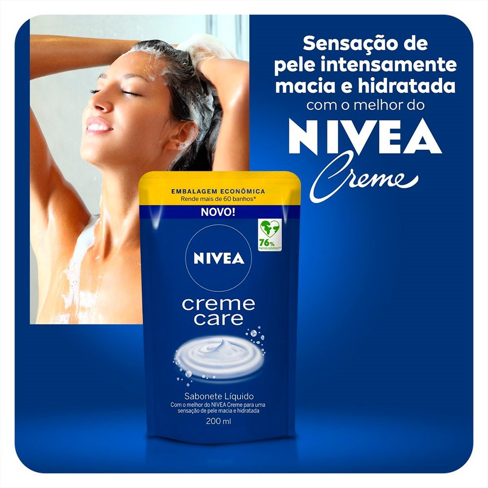 Sabonete Líquido Nivea Creme Care Refil 200ml