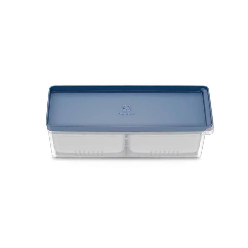 Organizador De Geladeira Electrolux Experience 2,3L Com Cesto Escorredor Tampa Hermética, Bpa Free, Ideal Para Frutas