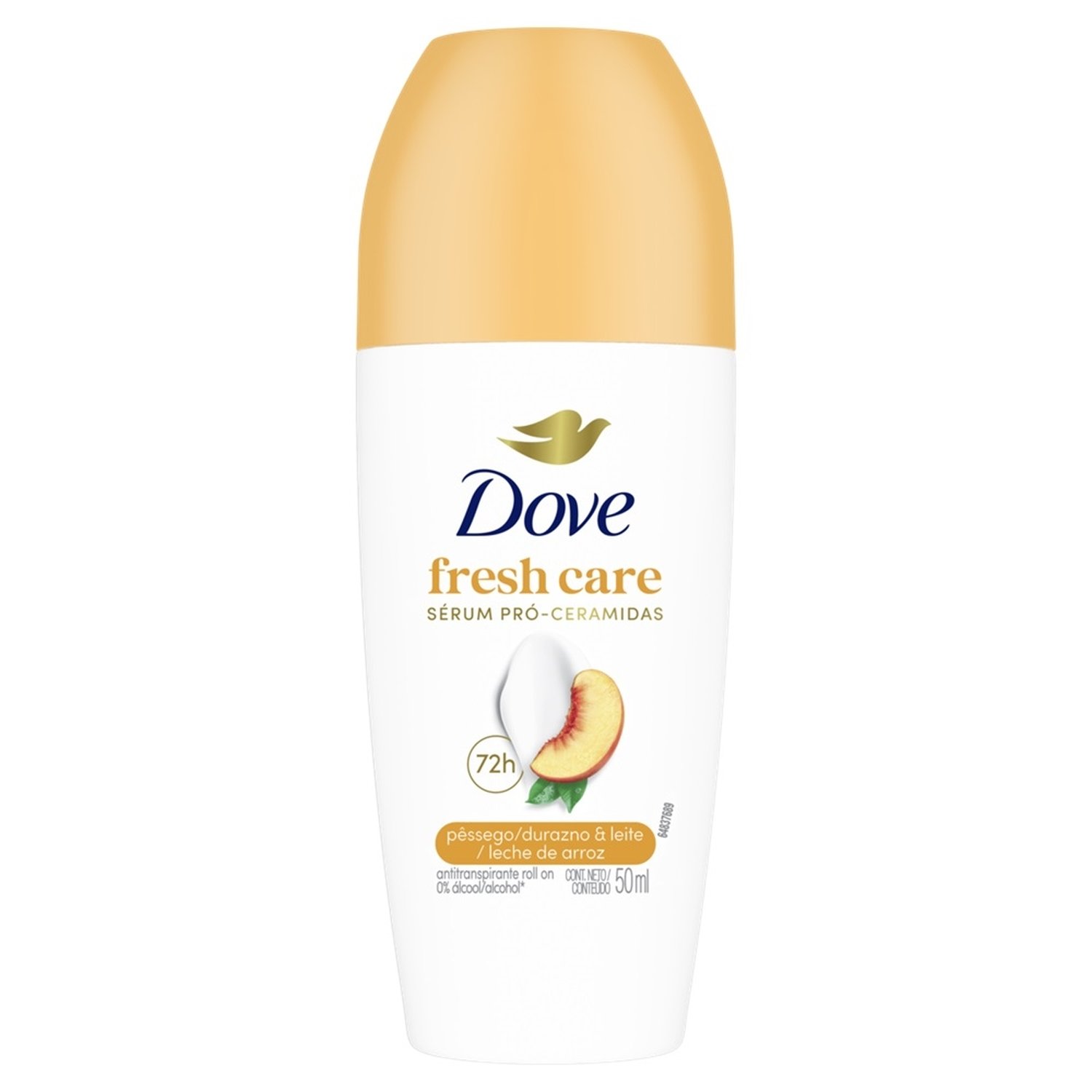 Desodorante Dove Roll-On Pêssego e Leite de Arroz 50ml
