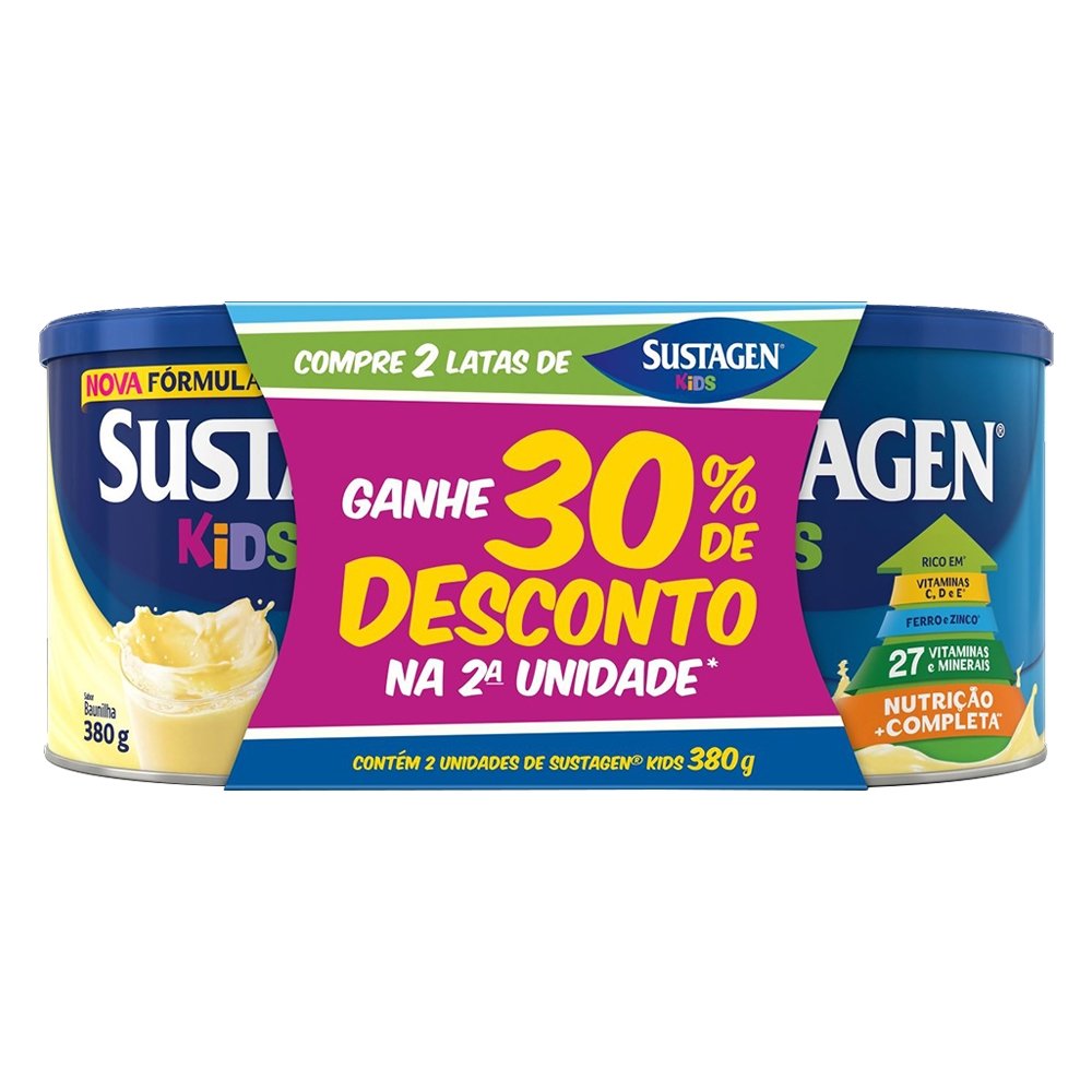 Sustagen Kids Baunilha 350g - Embalagem Com 2 Unidades