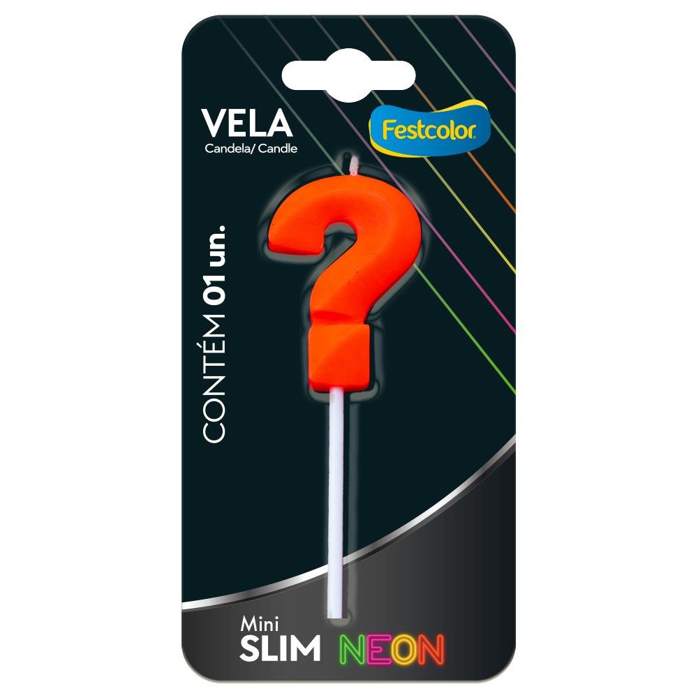 Vela Mini Slim Neon Laranja N ?