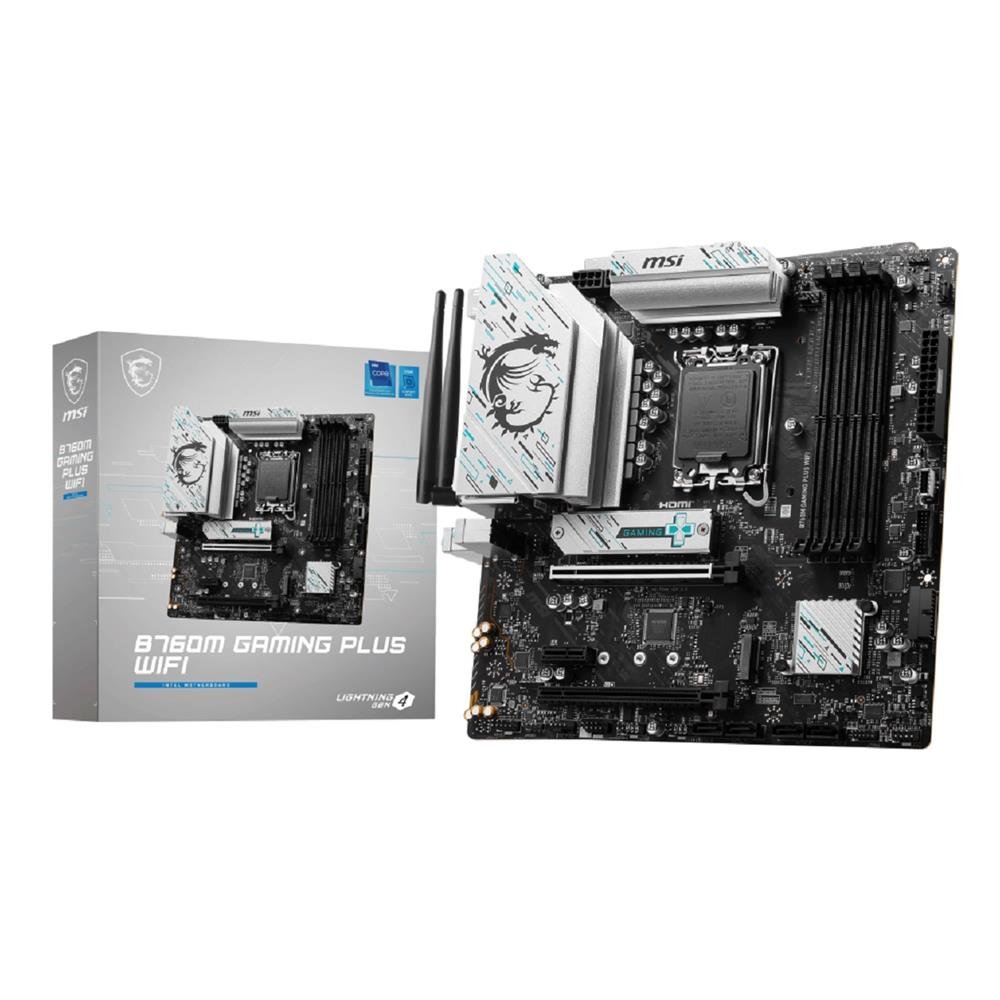 Placa Mãe Msi B760m Gaming Plus Wifi, Intel LGA 1700, DDR5