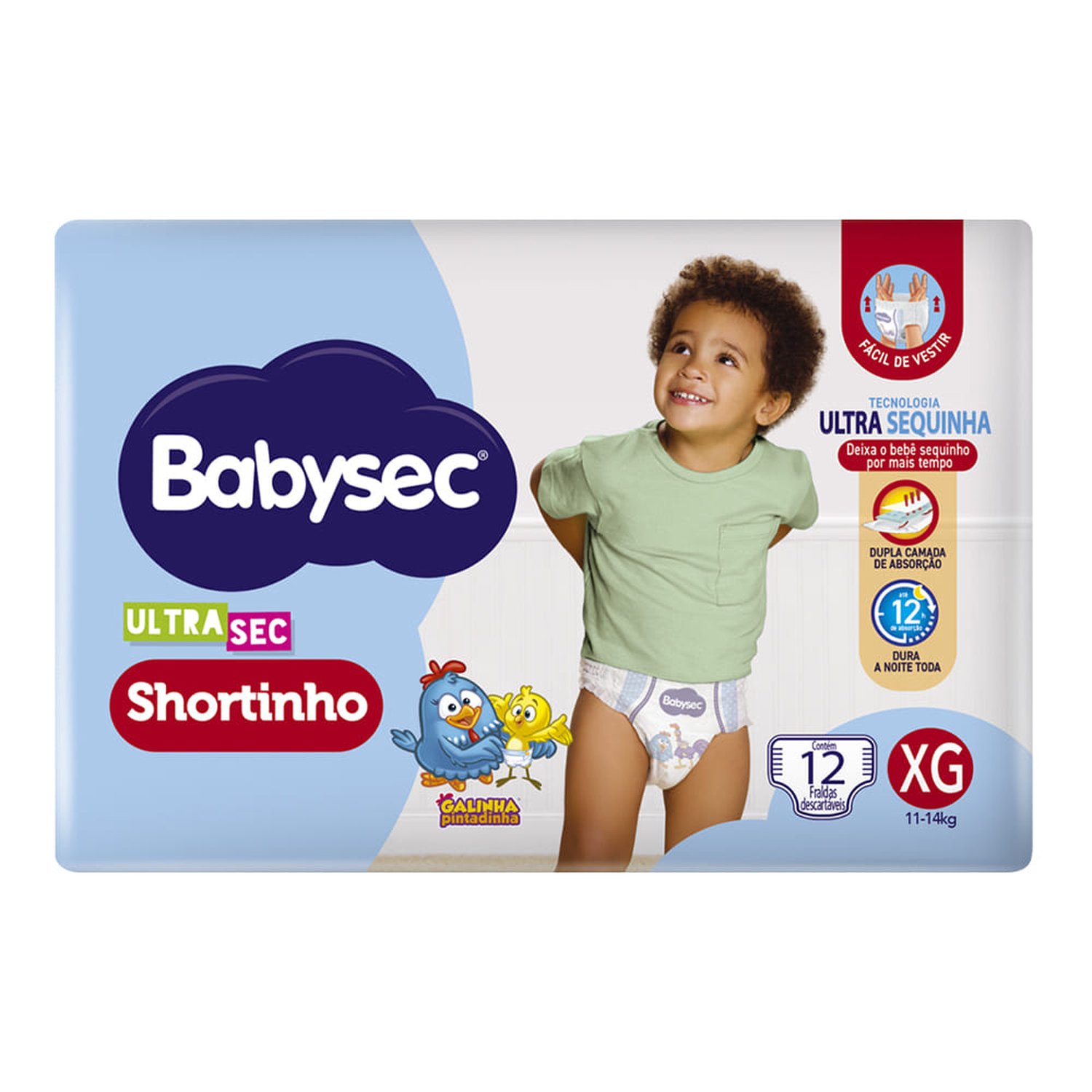 Fralda Babysec Ultra Jumbo Shortinho Xg Com 12