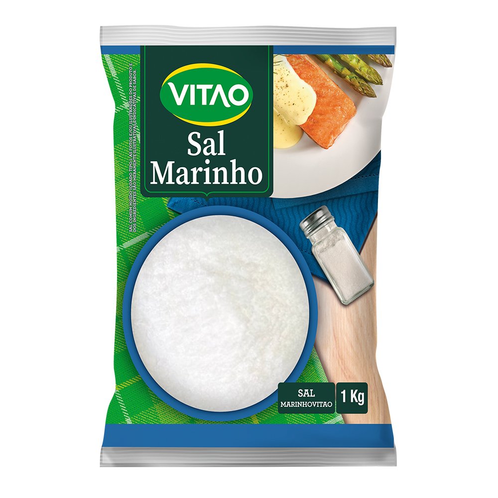 Sal Marinho Vitao 1 kg Fardo Com 10 Unidades
