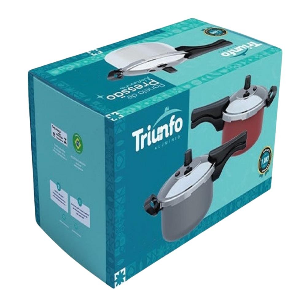 Panela De Pressao Fechamento Externo 10,0 Litros Cinza Triunfo