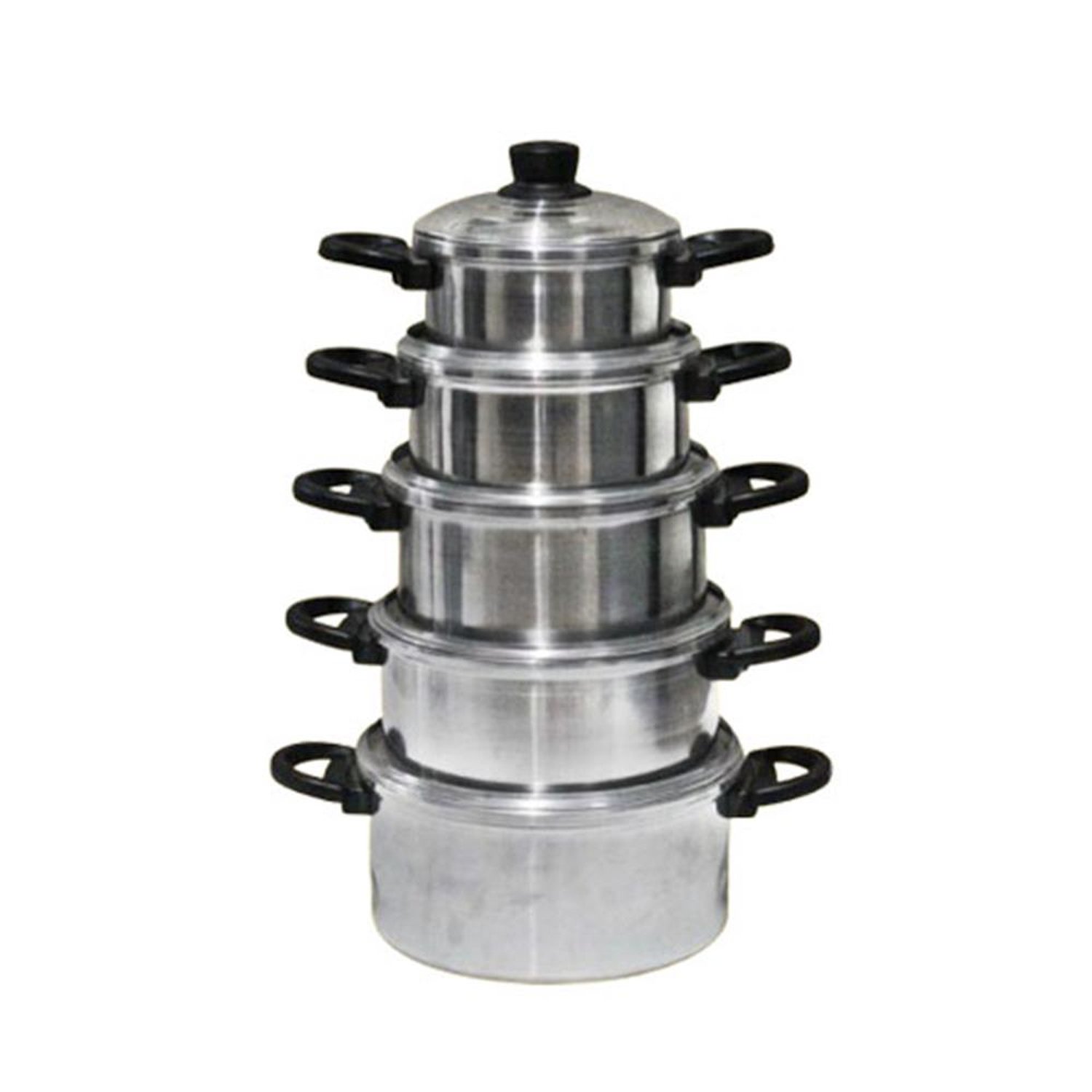 Conjunto Panela Reta Leve 5 Peças Jr Aluminio