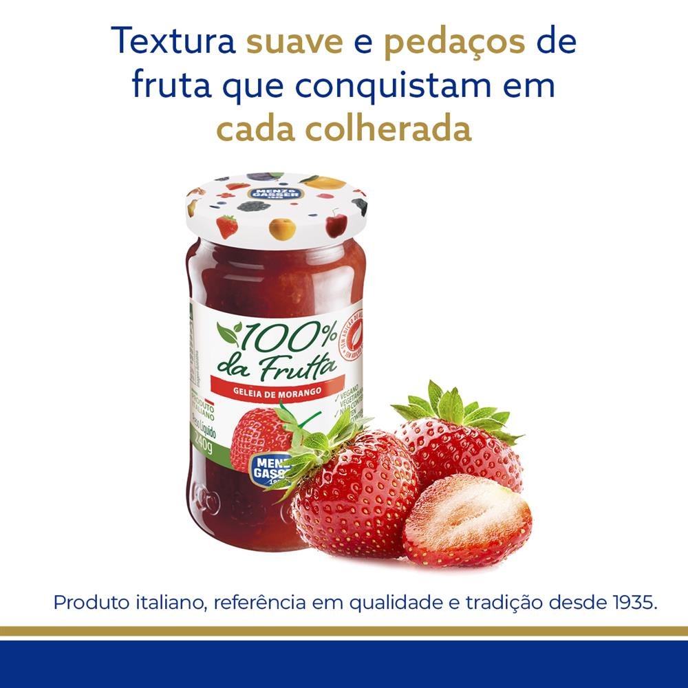 Geleia 100% Fruta Morango 240G Caixa Com 8 Unidades