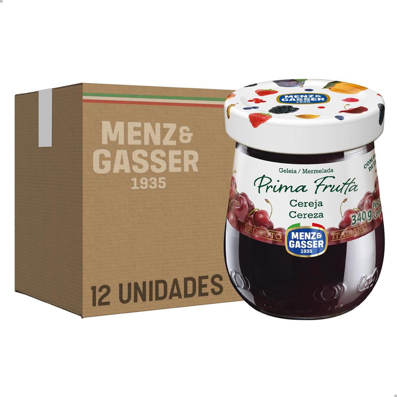 Geleia Primafrutta Cereja 340G Caixa Com 12 Unidades