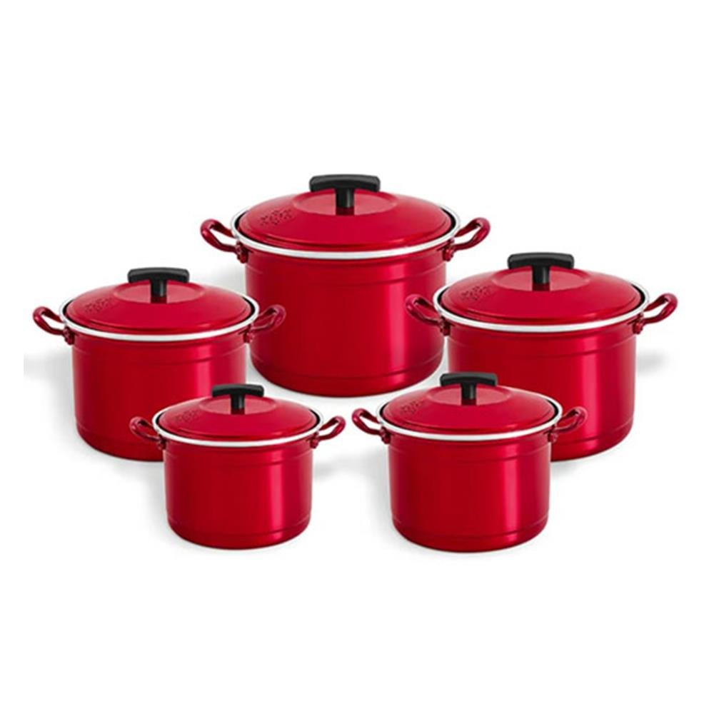 Conjunto 5 Peças Panela Pop Aluminio 16/24 Rubi Prol-Lar