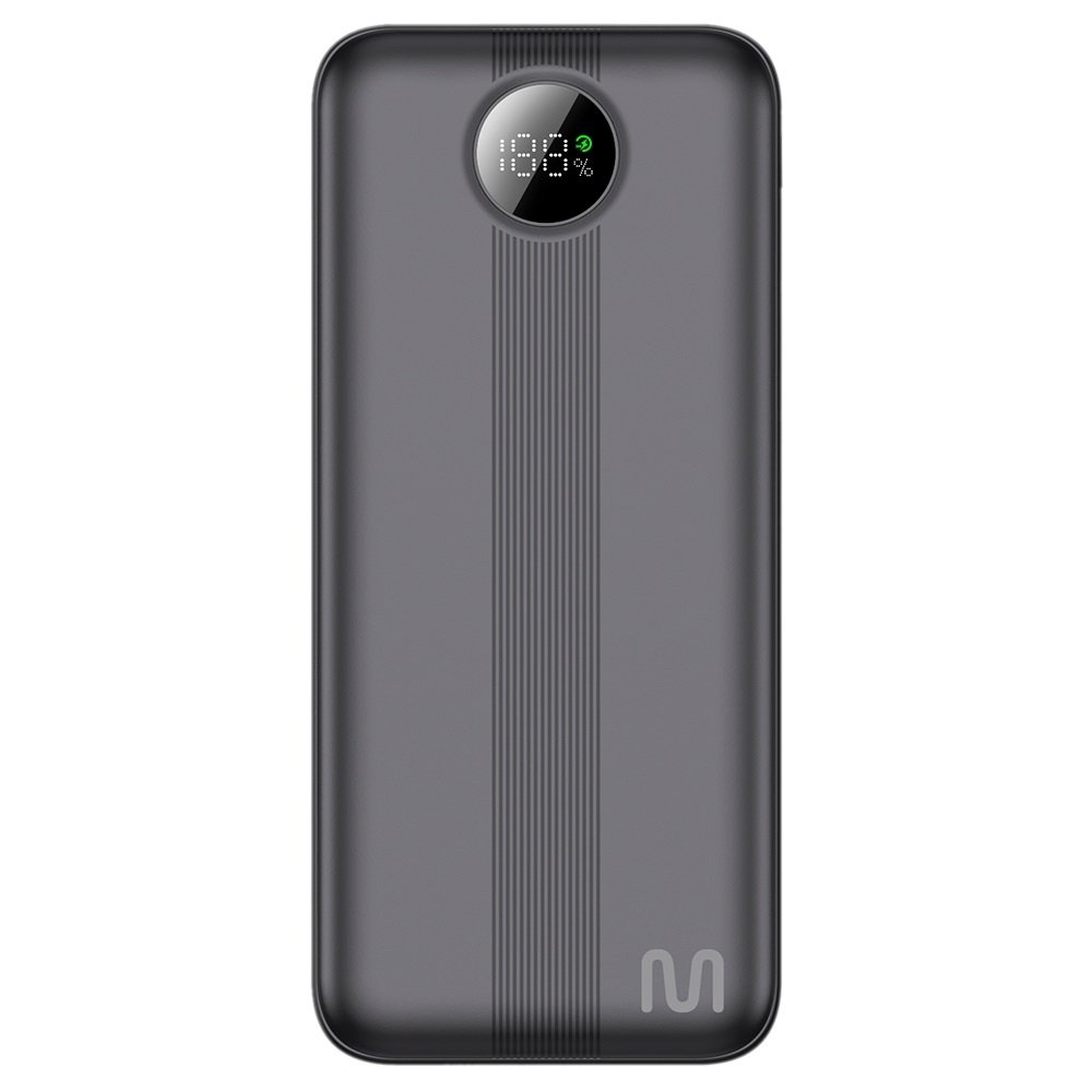 Carregador Usb Portátil 20000mah Com Display Lcd, Preto, Cb176, Multi