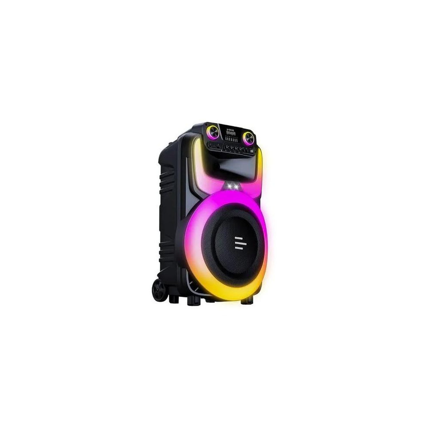 Caixa De Som Pulse Burst 2 Driver 12 Pol , 600W Rms, Led Dinamicos, Bluetooth 5.3, Conexoes: Auxiliar, Fm,Usb, Sd, P10, Preto - Sp408.