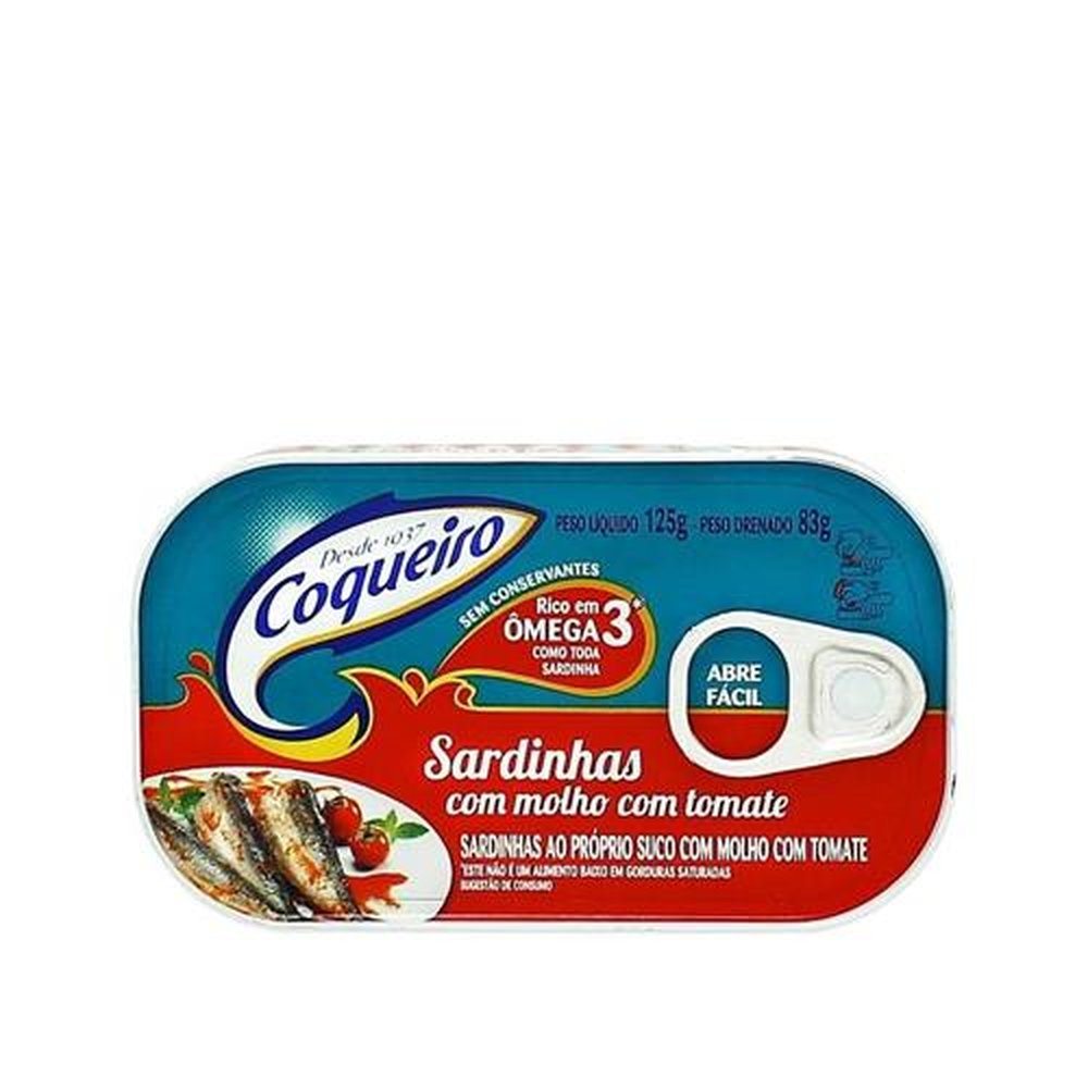 Sardinha Coqueiro Tomate 54X125g