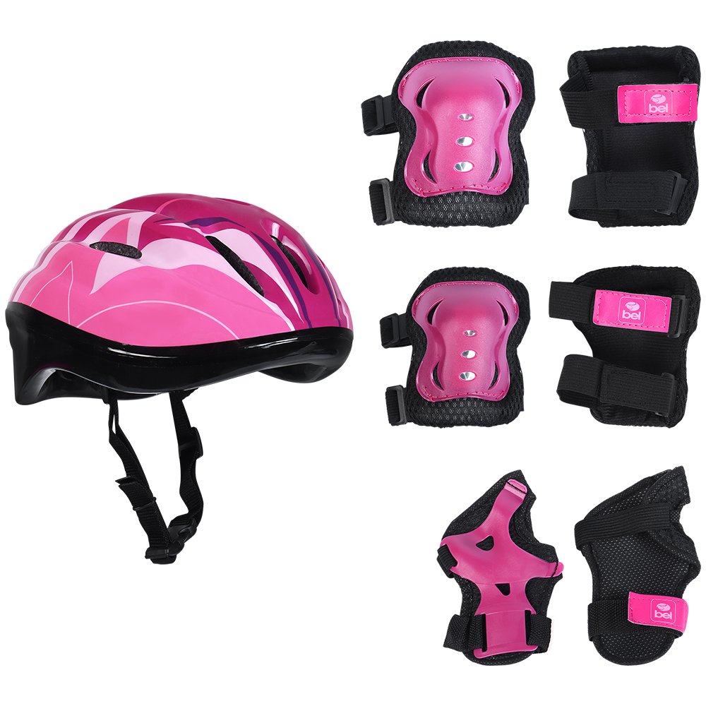 Kit Radical Proteção Com Capacete Eps (P) Rosa (6101) - Redinha