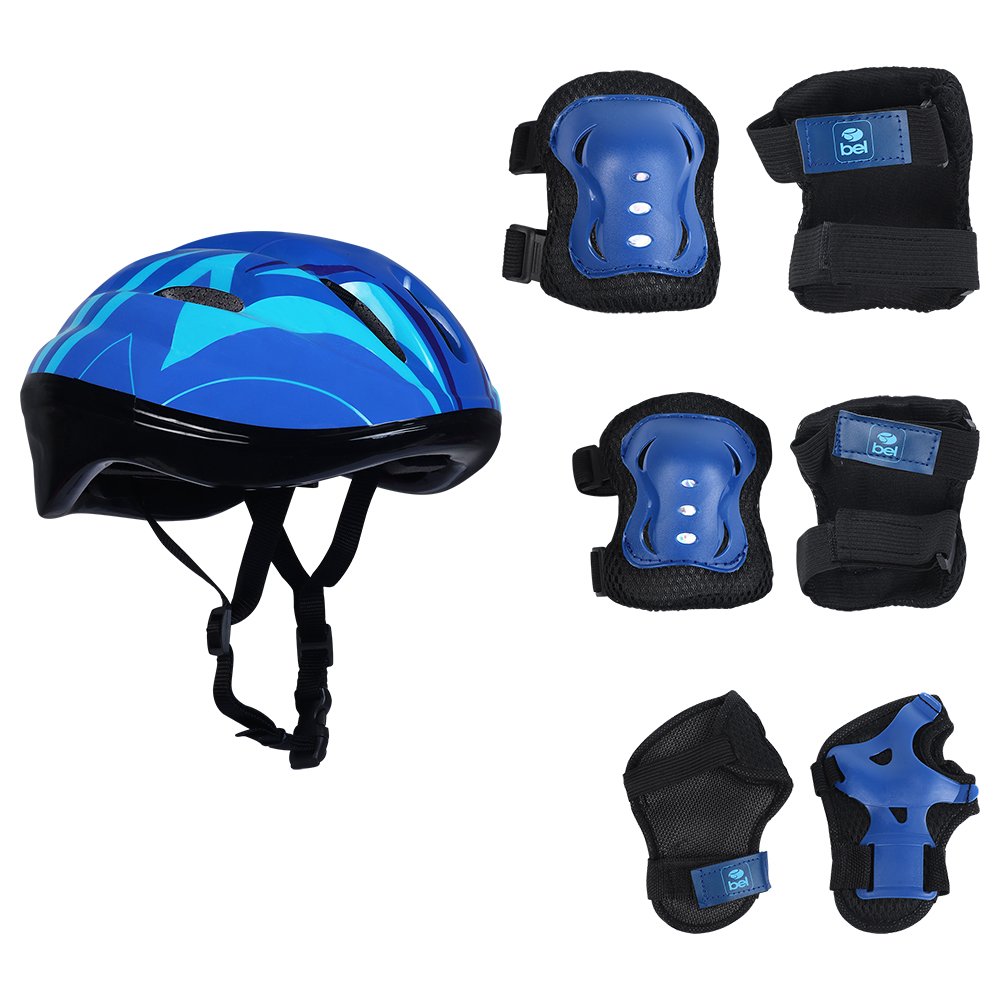 Kit Radical Proteção Com Capacete Eps (M) Azul (6112) - Redinha
