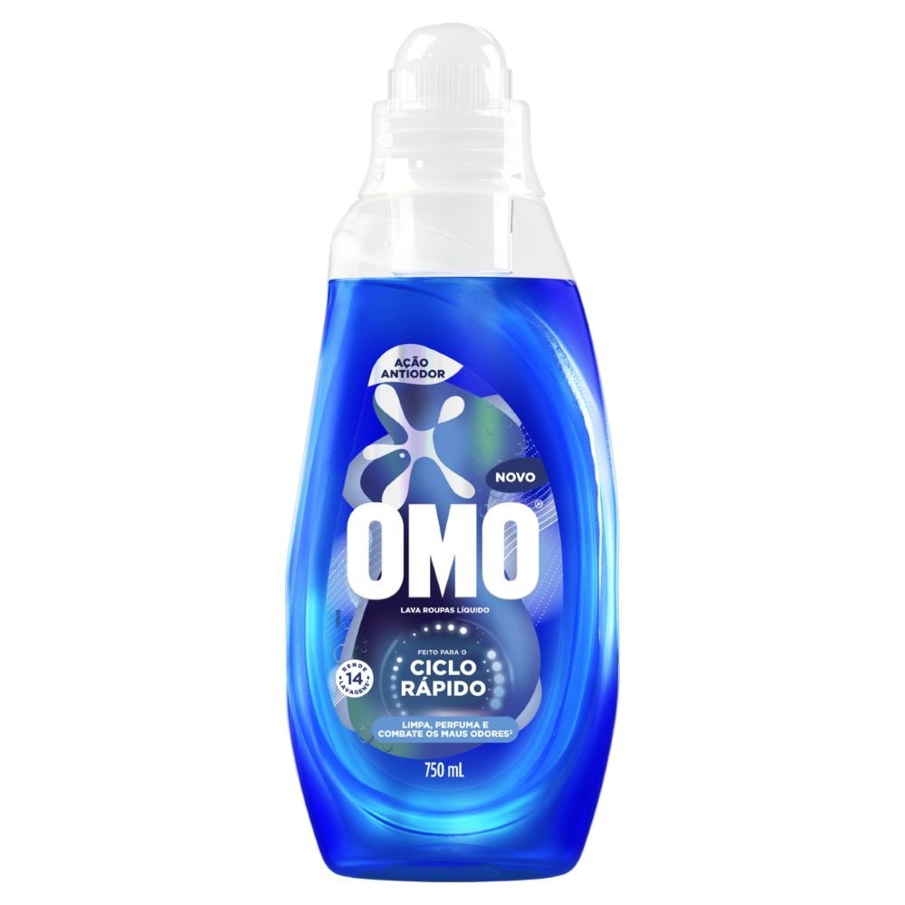 Sabão Líquido OMO Ciclo Rápido Ação Antiodor 750ml