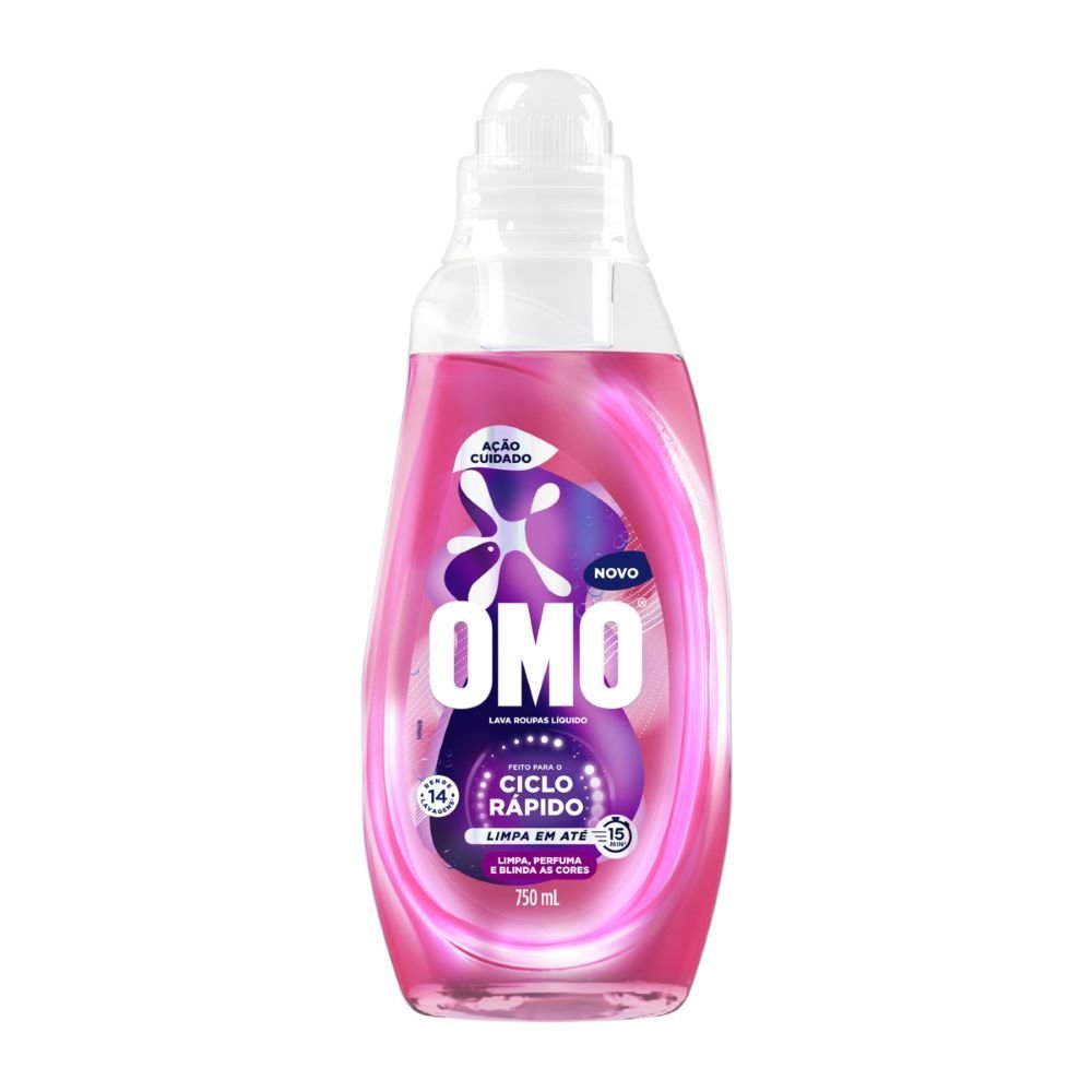 Sabão Líquido OMO Ciclo Rápido Ação Cuidado 750ml