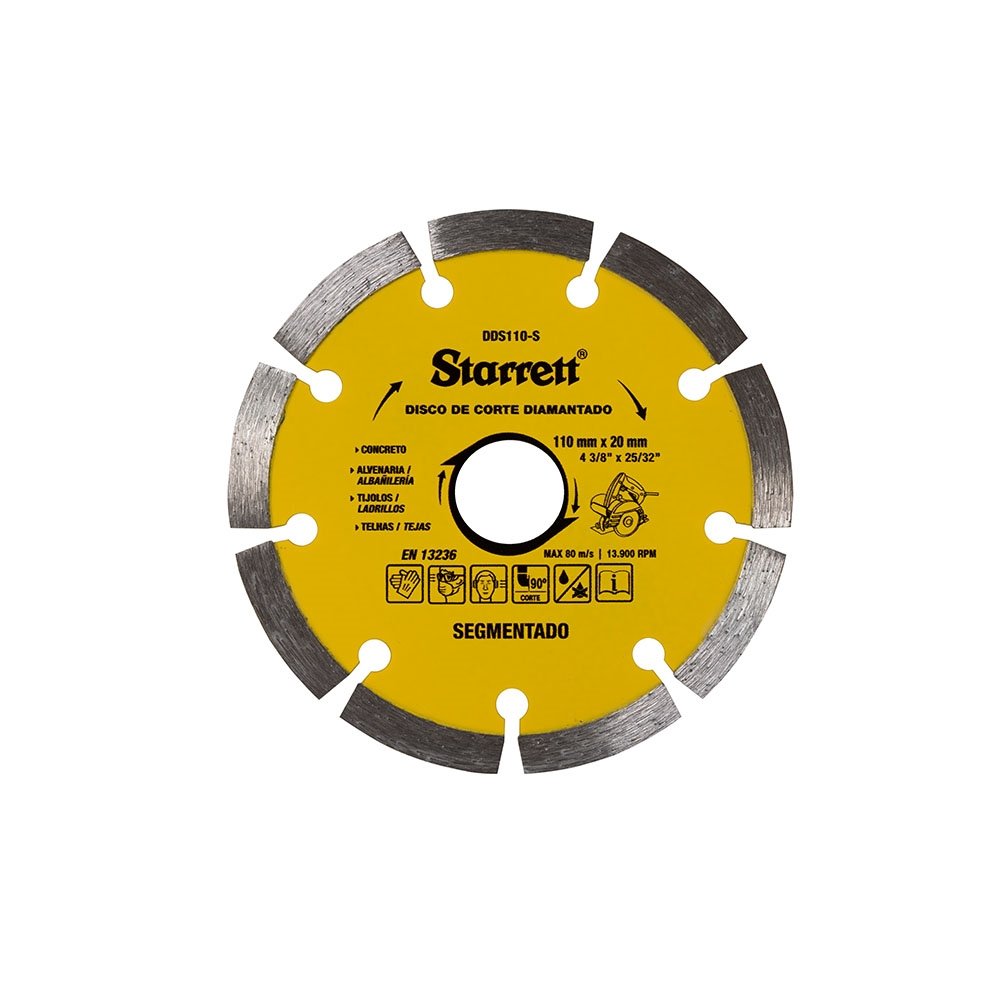 Disco Diamantado Starrett Segmentado 110x20mm