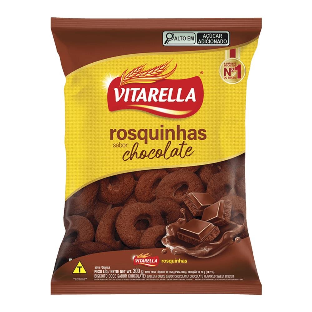 Biscoito Rosquinha Vitarella 300G Chocolate