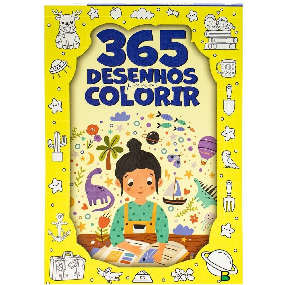 Livro Infantil 365 Desenhos Para Colorir - 288 Folhas | Martins Atacado