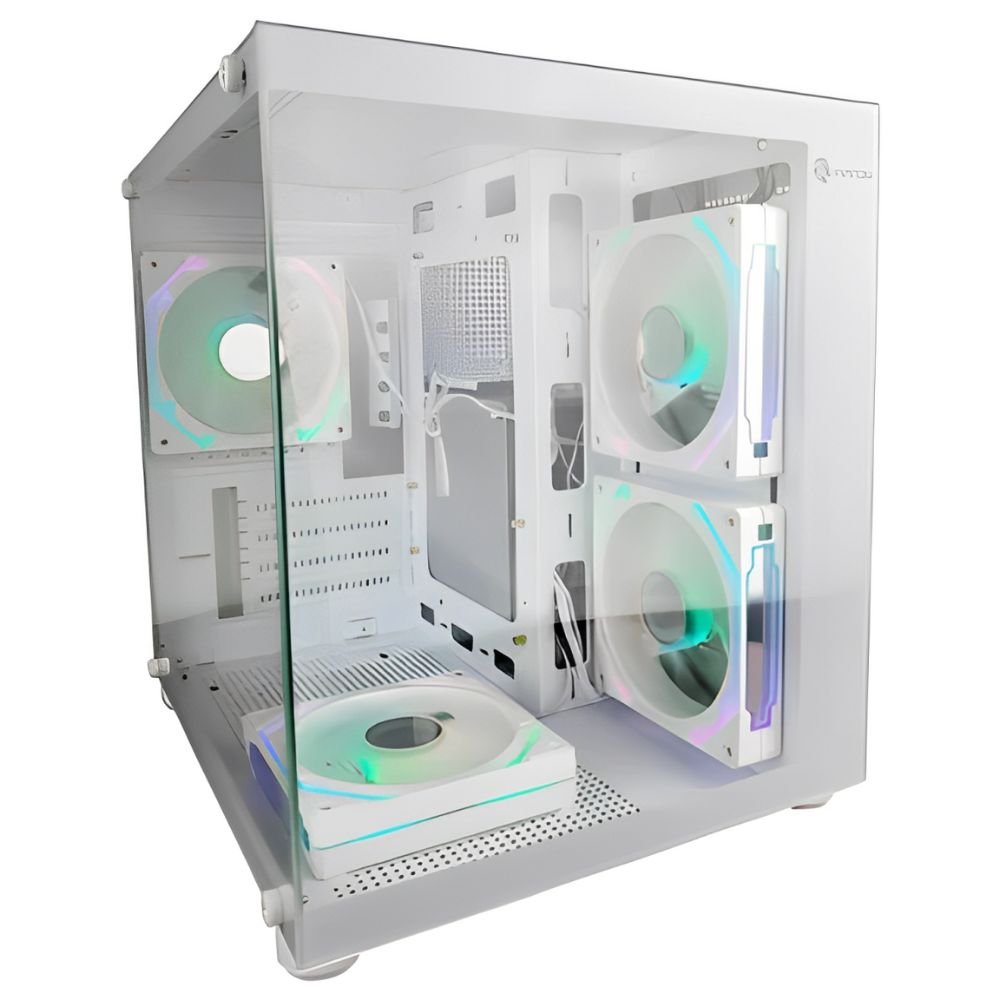 Gabinete Gamer, Vidro Lateral, Suporta 4 Fans, Hayom GB1797 Branco