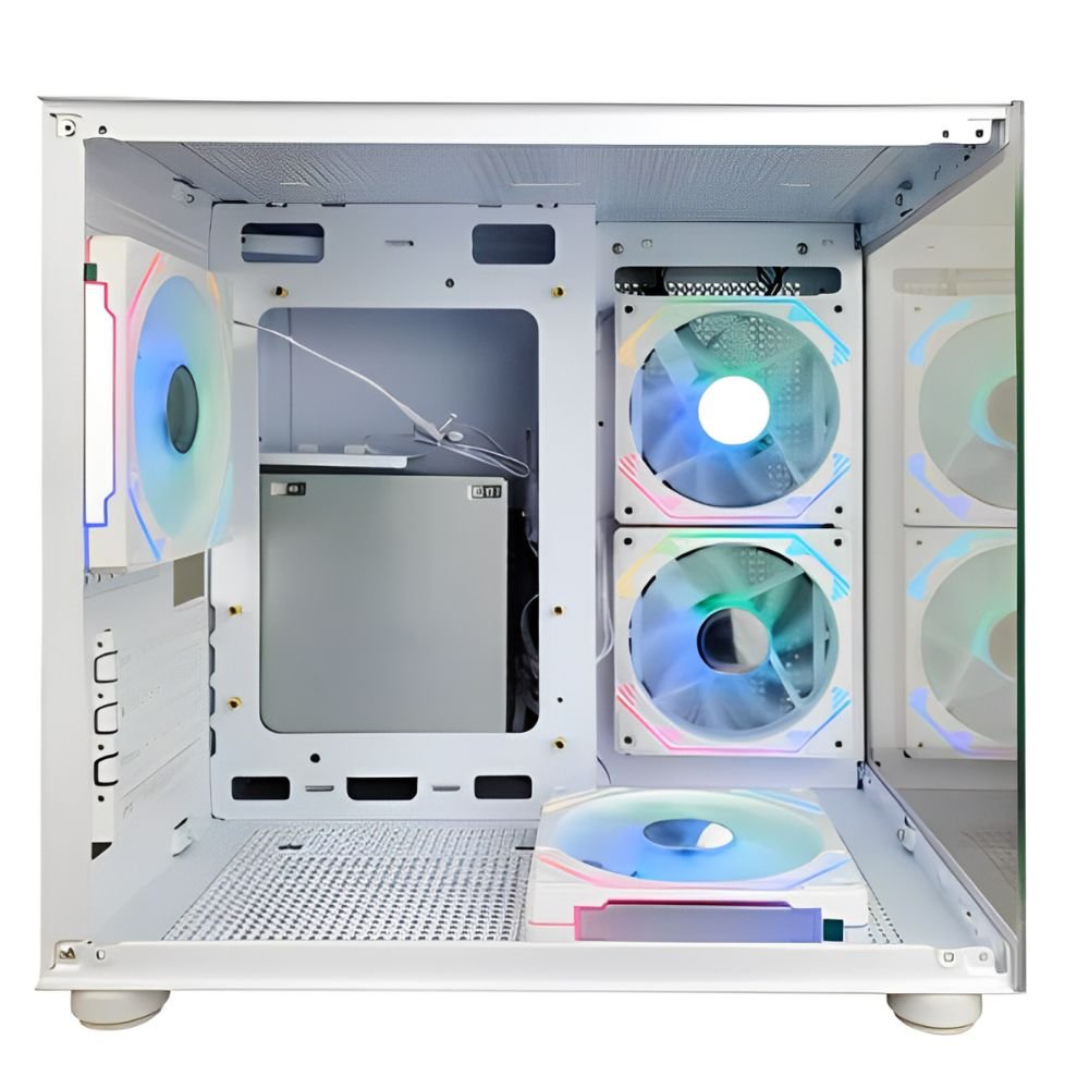 Gabinete Gamer, Vidro Lateral, Suporta 4 Fans, Hayom GB1797 Branco