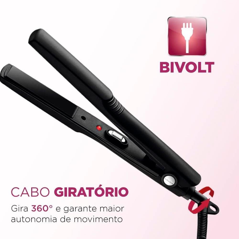Prancha Alisadora Mondial Tourmaline Ceramic Bivolt Temperatura Máxima 220°C